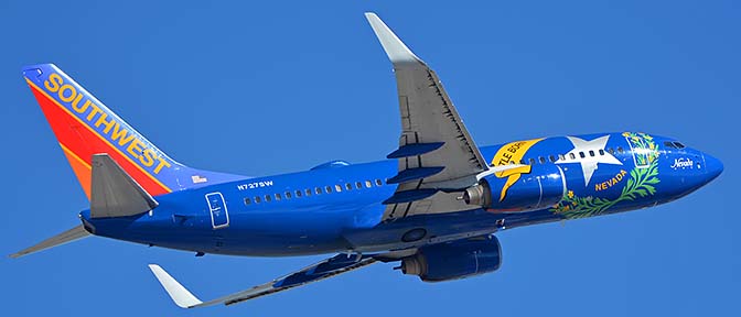 Southwest Boeing 737-7H4 N727SW Nevada One, Phoenix Sky Harbor, October 14, 2017